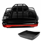 Chopped Trunk Backrest Luggage Rack LED Light for Harley Road Glide (2014–2026)