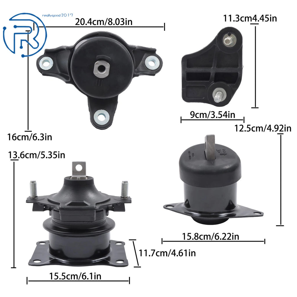 4PCS Engine Motor & Trans Mount Set for Acura TL 3.5L 3.7L (2009–2014)