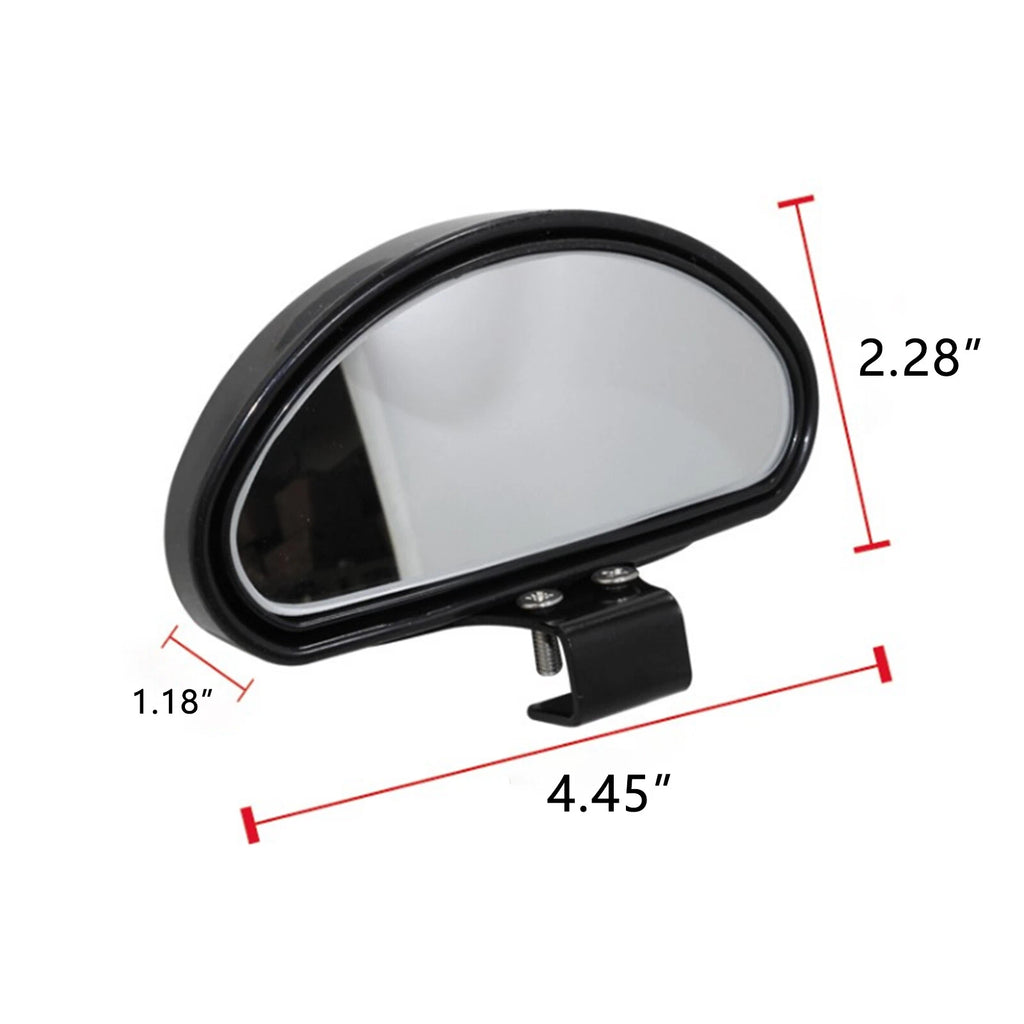 2-Pack Convex Clip-On Half Oval Blind Spot Auxiliary Rear View Mirrors for (2019-2024)