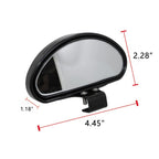 2-Pack Convex Clip-On Half Oval Blind Spot Auxiliary Rear View Mirrors for (2019-2024)