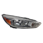 Replacement Passenger Halogen Headlight Lens/Housing w/o LED w/Aluminum Bezel