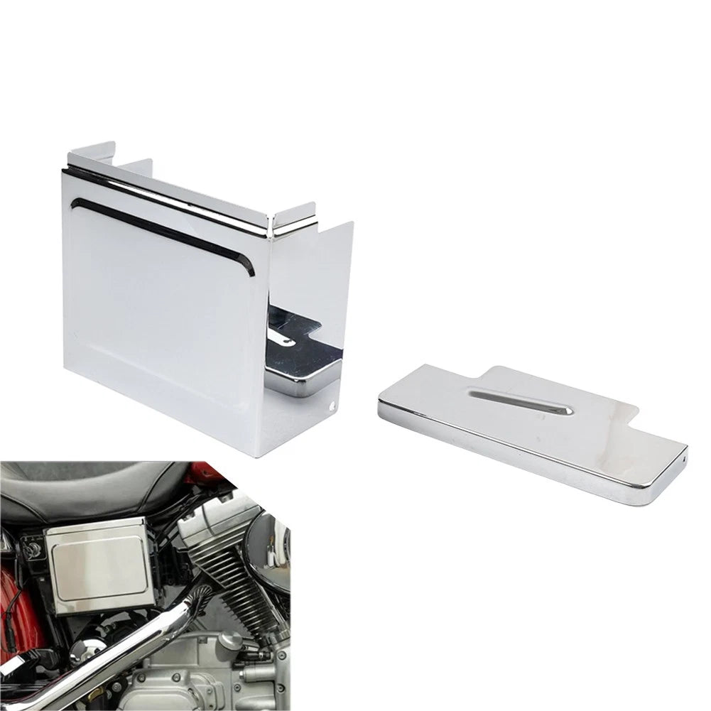 Chrome Battery Top Side Cover for Harley Dyna Low Rider FXDL FXD FXDWG (1997–2005)