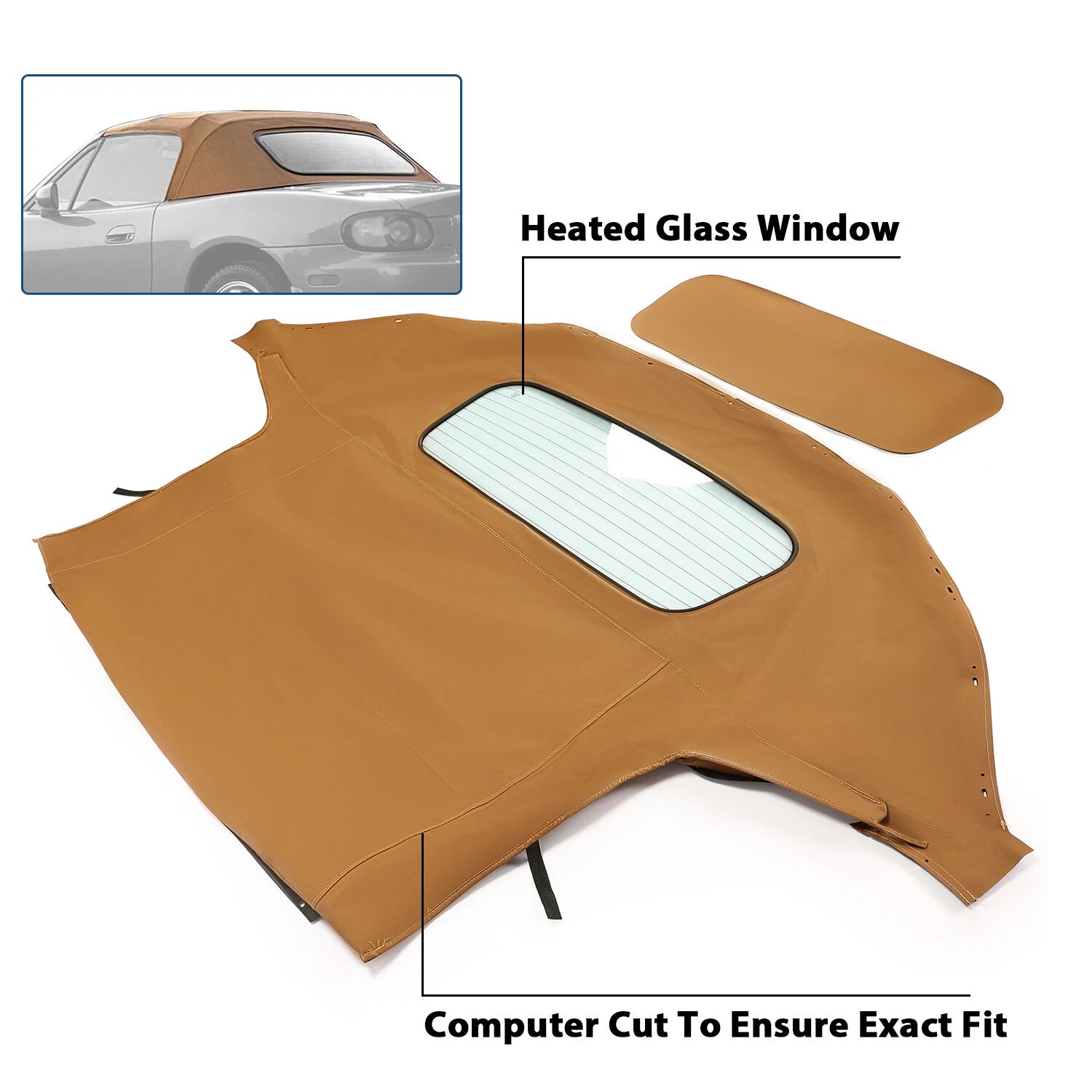 Convertible Soft Top for Mazda Miata (1990–2005) with Heated Glass Window