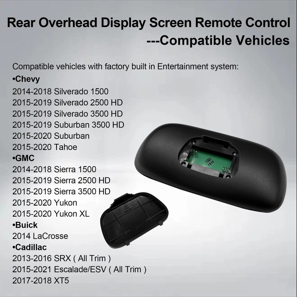 DVD Entertainment Remote Control for Chevrolet Silverado GMC Sierra (2014-2020)