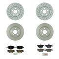 Bosch QuietCast Brake Rotor & Semi-Met Pad Kit for W204 C-Class (2008–2015)
