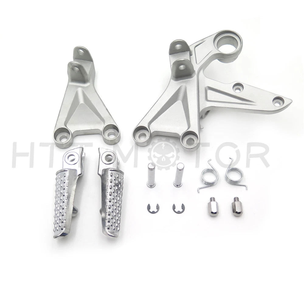 Silver Front Foot Pegs Footrest Bracket Mount for Honda CBR1000RR (2008–2015)