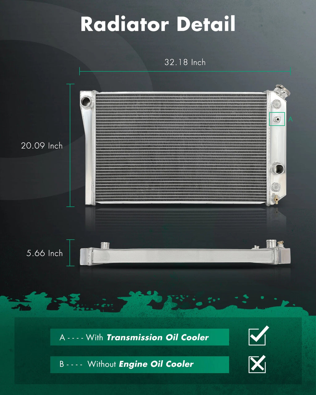 Replacement Aluminum Radiator for Chevrolet S10 Blazer (1983–1994)