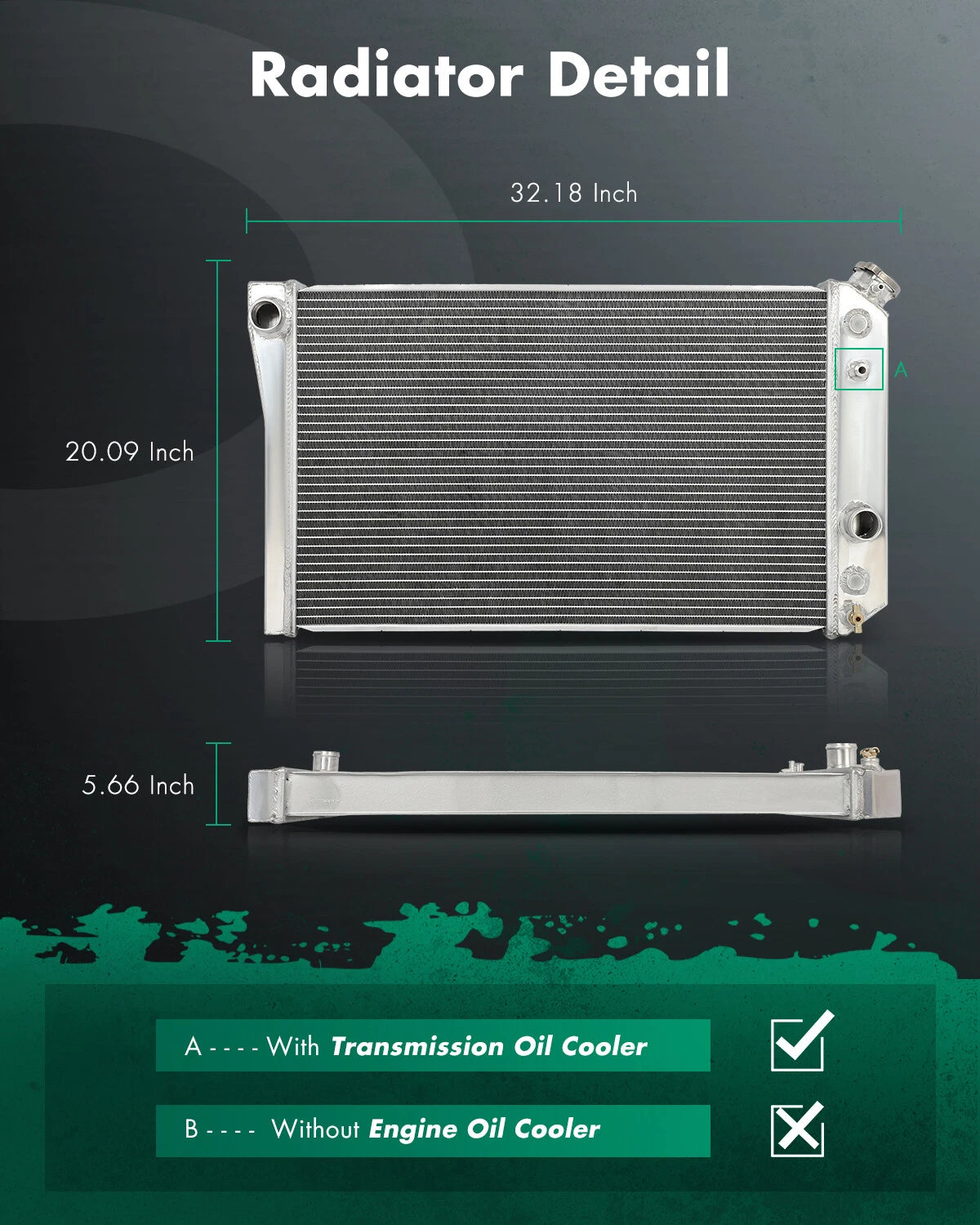 Replacement Aluminum Radiator for Chevrolet S10 Blazer (1983–1994)