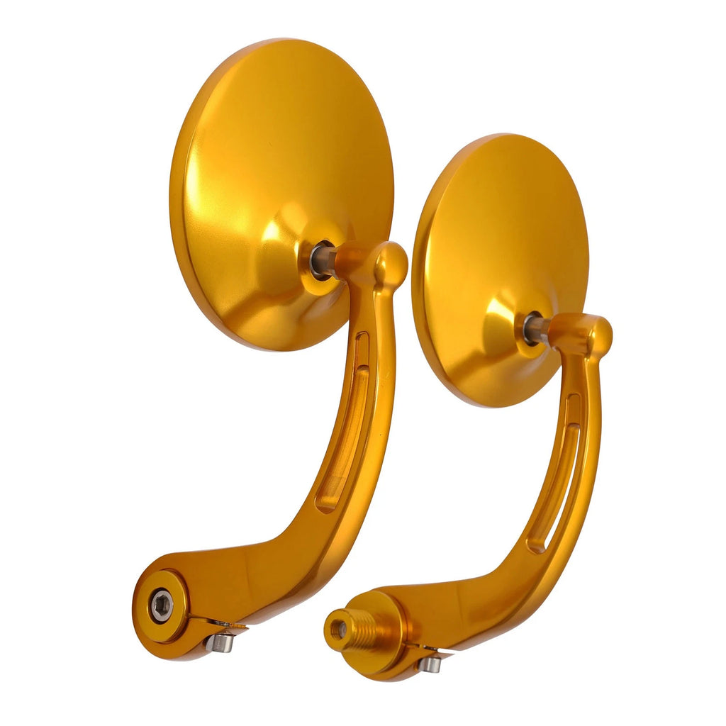 Gold Round Bar End Rearview Mirrors for Harley Sportster S (2021–2025)
