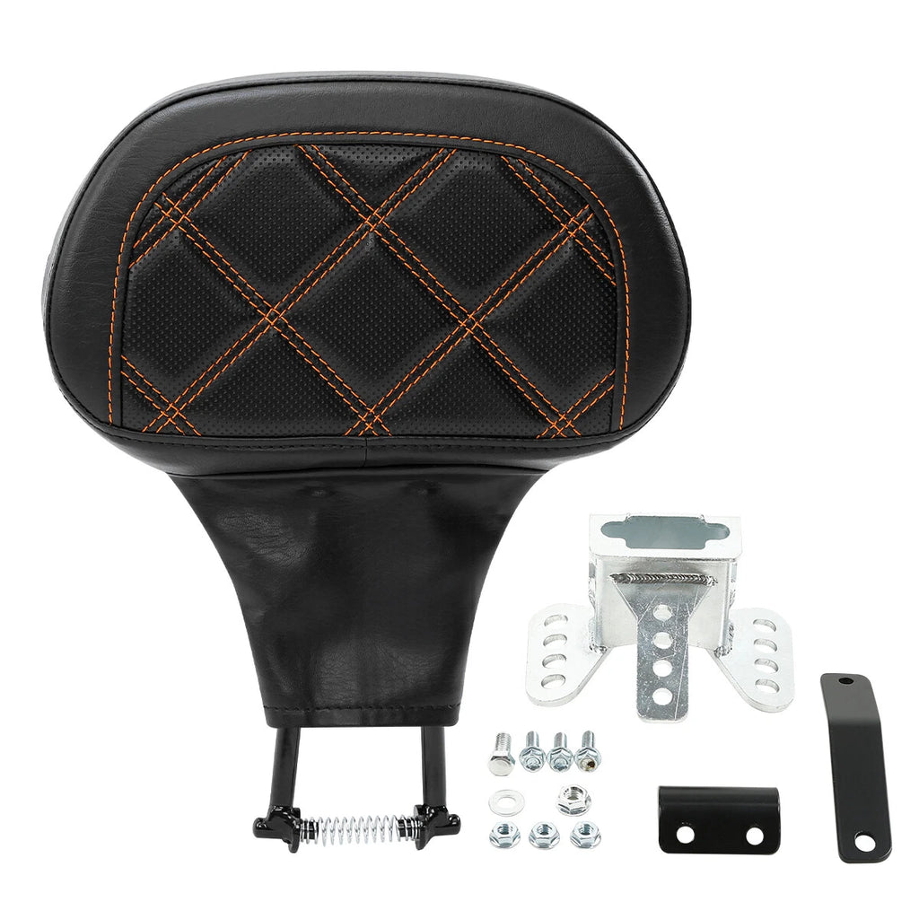 Black Rider Driver Backrest for Harley Touring CVO Street Road Glide (1988–2023)