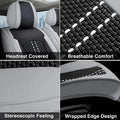 Set of 4 Leather Car Seat Covers for Toyota Tacoma Gray Black