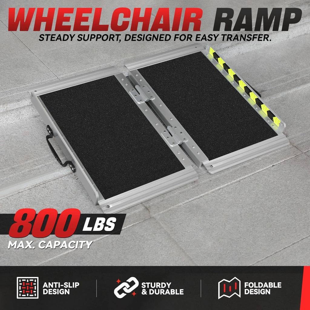 29" x 2' Aluminum Wheelchair Ramp - 880 lbs Capacity