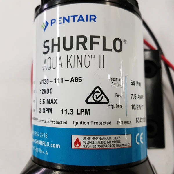 Shurflo Aqua King II 12V Freshwater Pump 3 GPM 55psi 4138-111-A65
