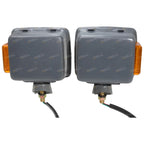 2 x LH+RH Front Corner Lights Grey Base for Landcruiser FJ/HJ/BJ (65-85)