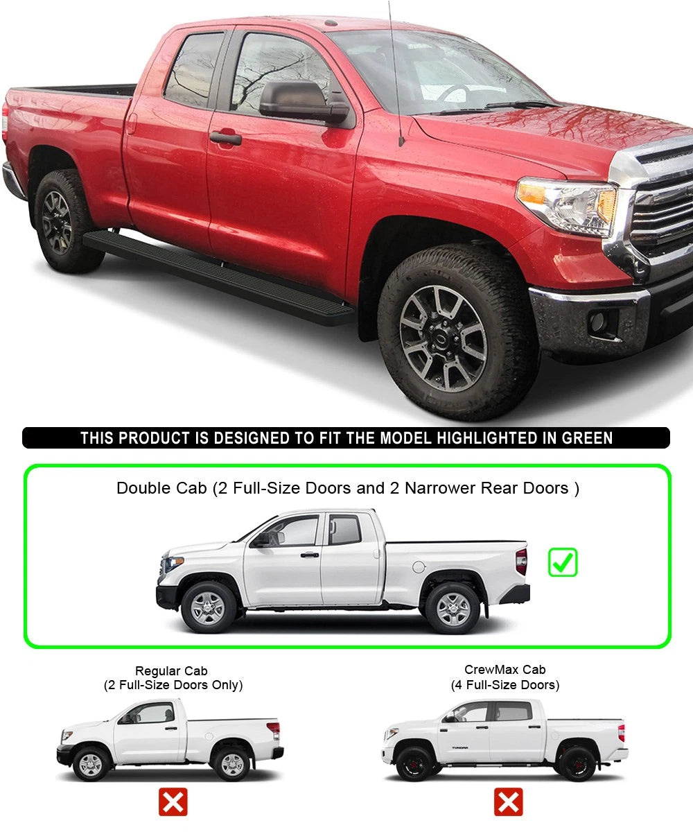 Running Boards 6" for Toyota Tundra Double Cab (2007-2021)