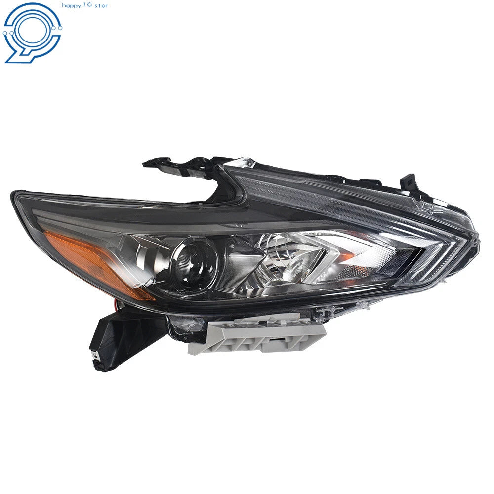 Headlight for Nissan Altima (2016-2018) Black Halogen RH/Passenger Side