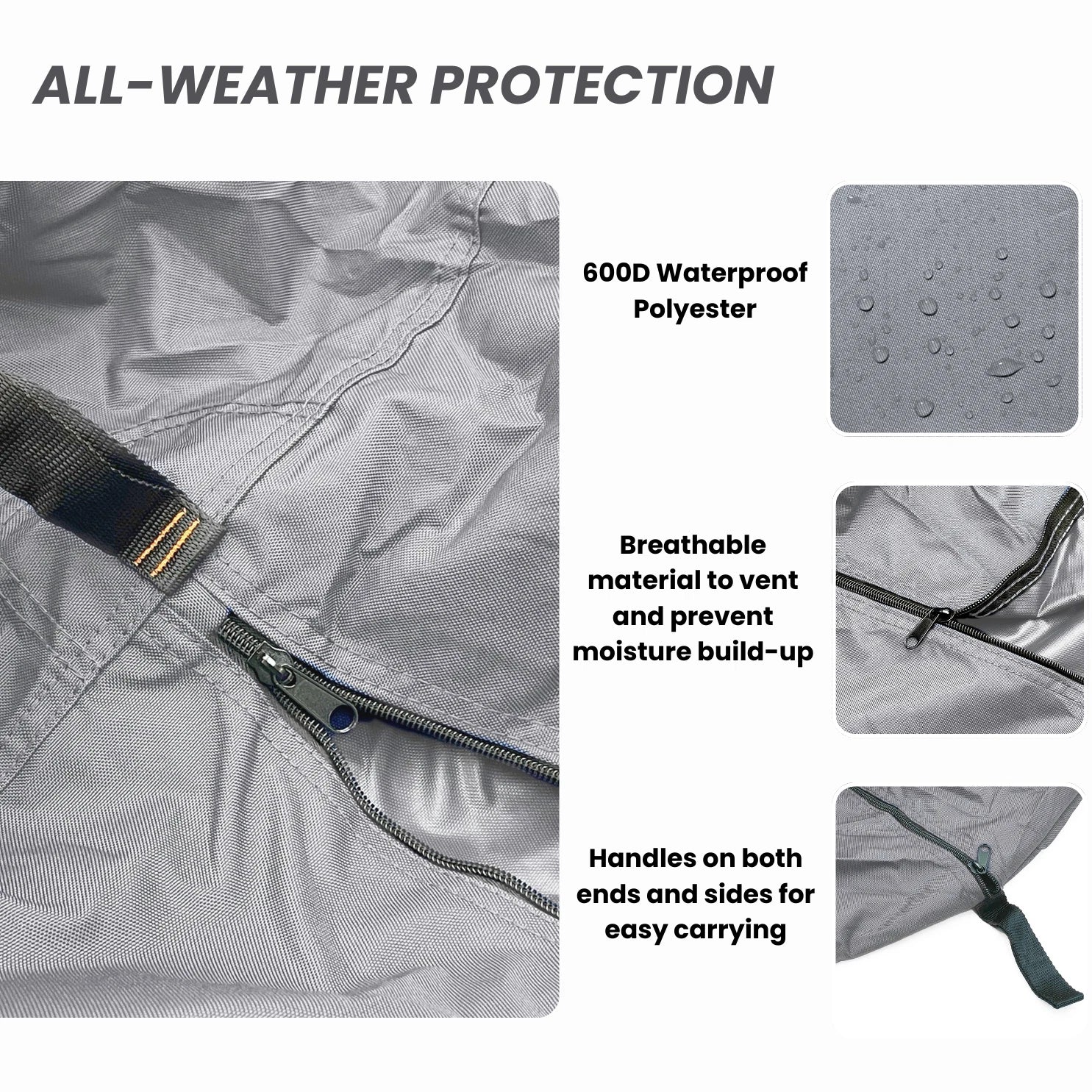 Canoe Kayak All Weather Heavy Duty Trailerable Boat Storage Cover