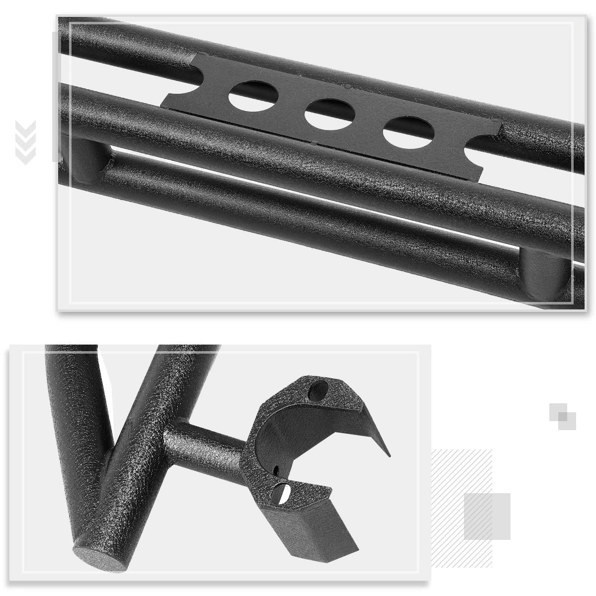 Set of 2 Side Step Nerf Bars for Jeep Wrangler JL 4-Dr Unlimited (2018–2019)