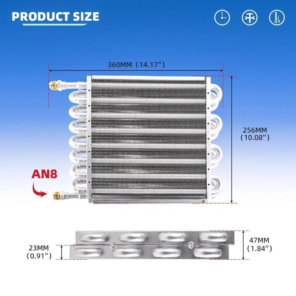16" Tube & Fin Electra-Cool Replacement Cooler for Automotive