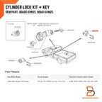 Door Lock Cylinders Set with Keys for Nissan Datsun 720 Pickup (73-86)