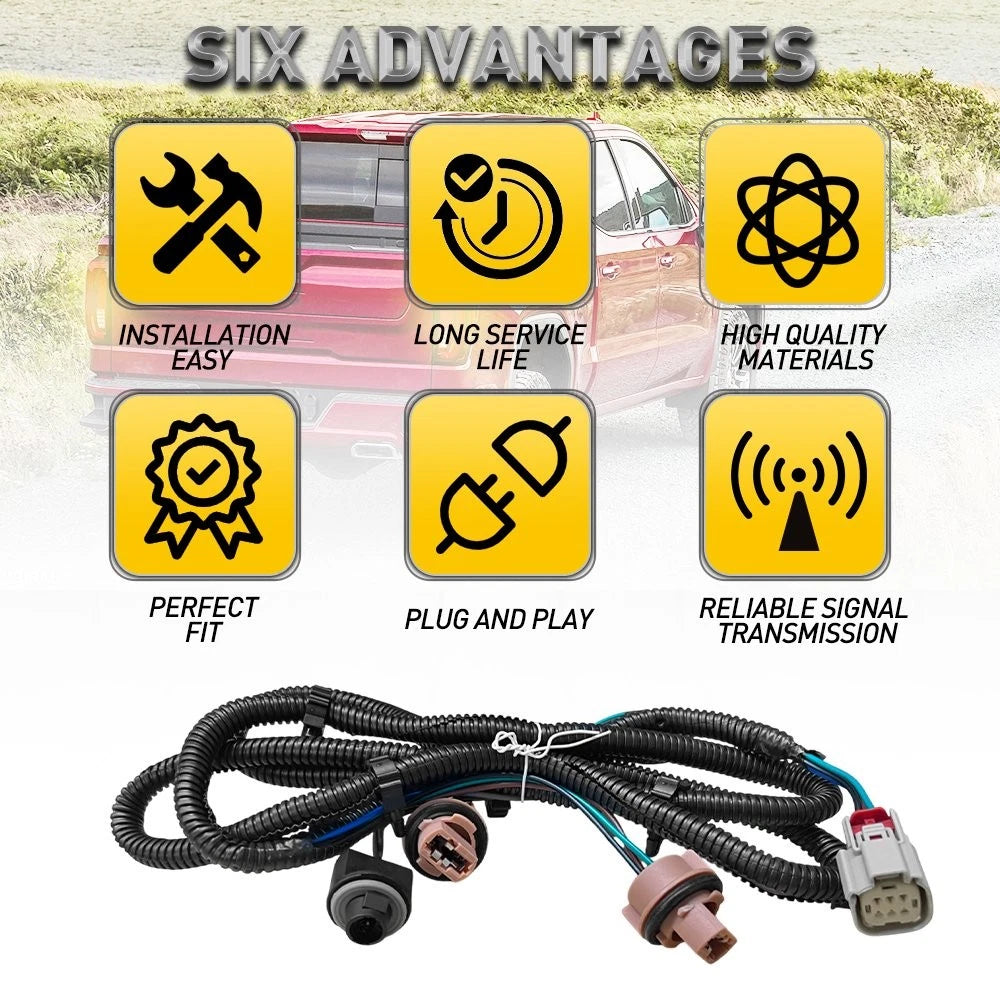 Tail Light Socket Wiring Harness for Chevy Silverado GMC 1500 2500HD (2016-2019)