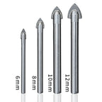 2X Glass Drilling Bits Set for DIY Home Projects (Enhanced Hard Metal)