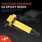 4x Yellow Ignition Coil for Toyota Camry, RAV4, Corolla, Matrix (2002–2011)