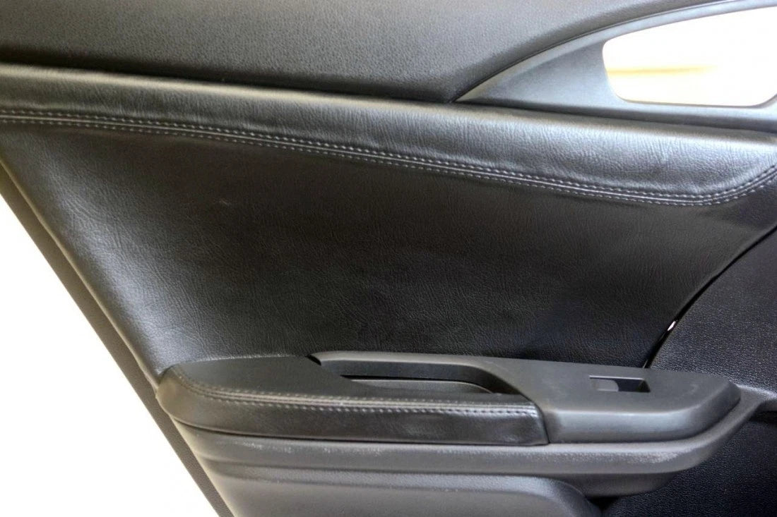 Rear Insert Door Leather Cover for Honda Civic (2016–2020) Black