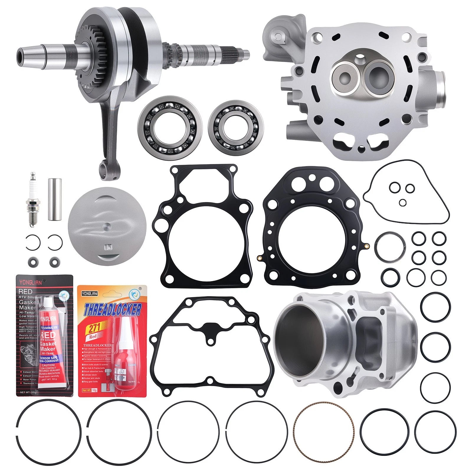 Cylinder Head Rebuild Kit for Honda TRX420 (2014–2024) w/ 86.5mm Pistons, Gaskets
