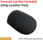 Leather Synthetic Console Armrest Cover for Nissan 370Z (2008–2019) Blue Stitch