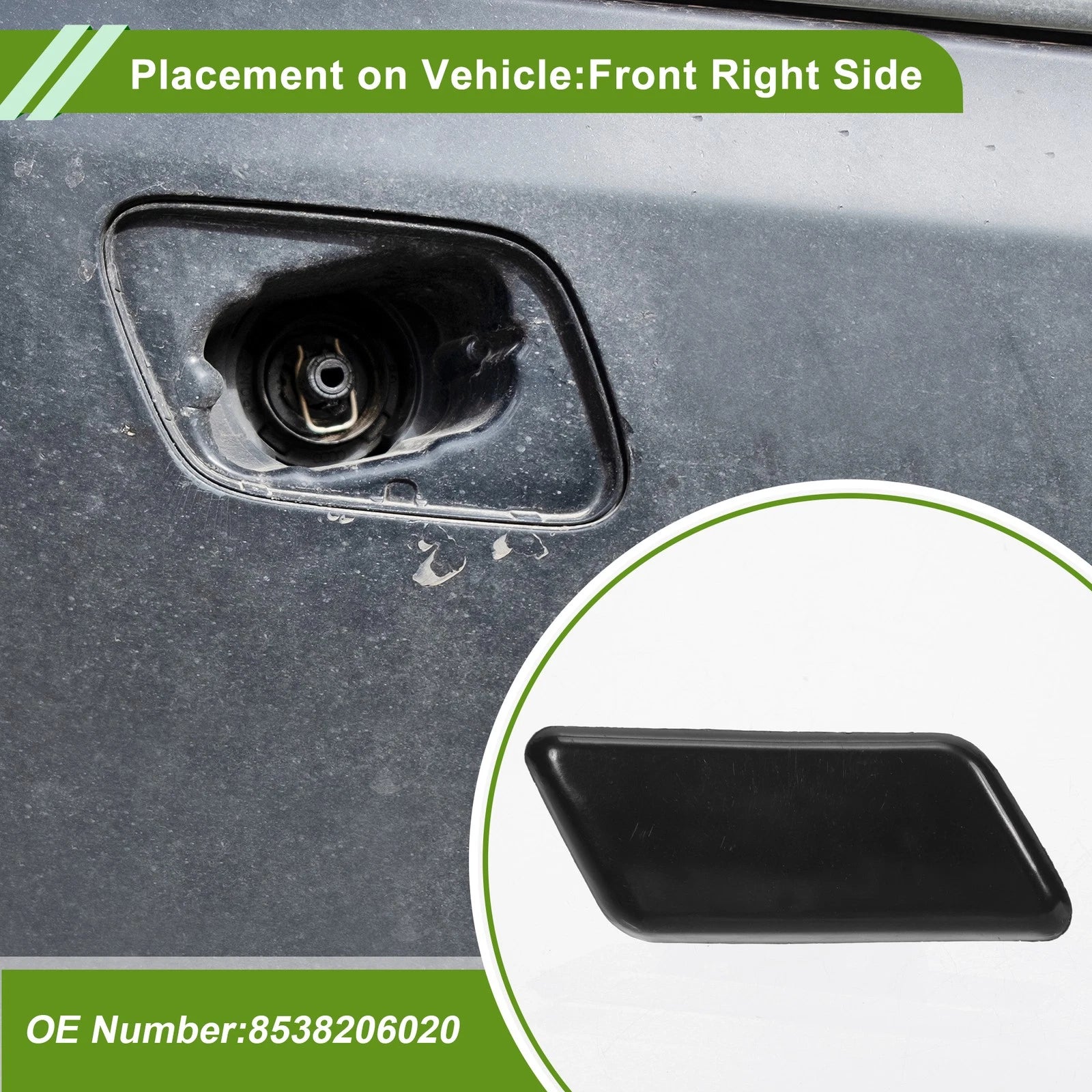 Washer Nozzle Cover Cap for Toyota Camry (No. 8538206020) Unpainted