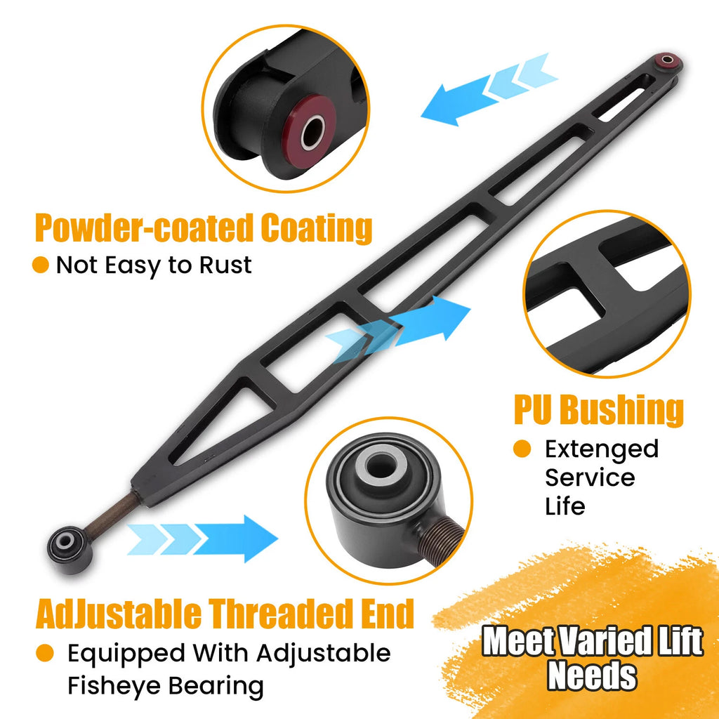Set of 2 Rear Traction Bars w/ Axle Frame Brackets for Ford F-150 (2015–2020)