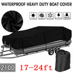 Pontoon Boat Cover 17-24ft Waterproof Heavy Duty UV Rain Dust Protection