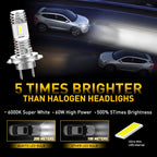 2X AUXITO LED H7 High/Low Beam Bulbs Super Bright 6000K for Cars