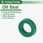 Set of 5 Oil Seal Rotary Shaft Seal 10x16x4mm High Pressure Green for Various Models
