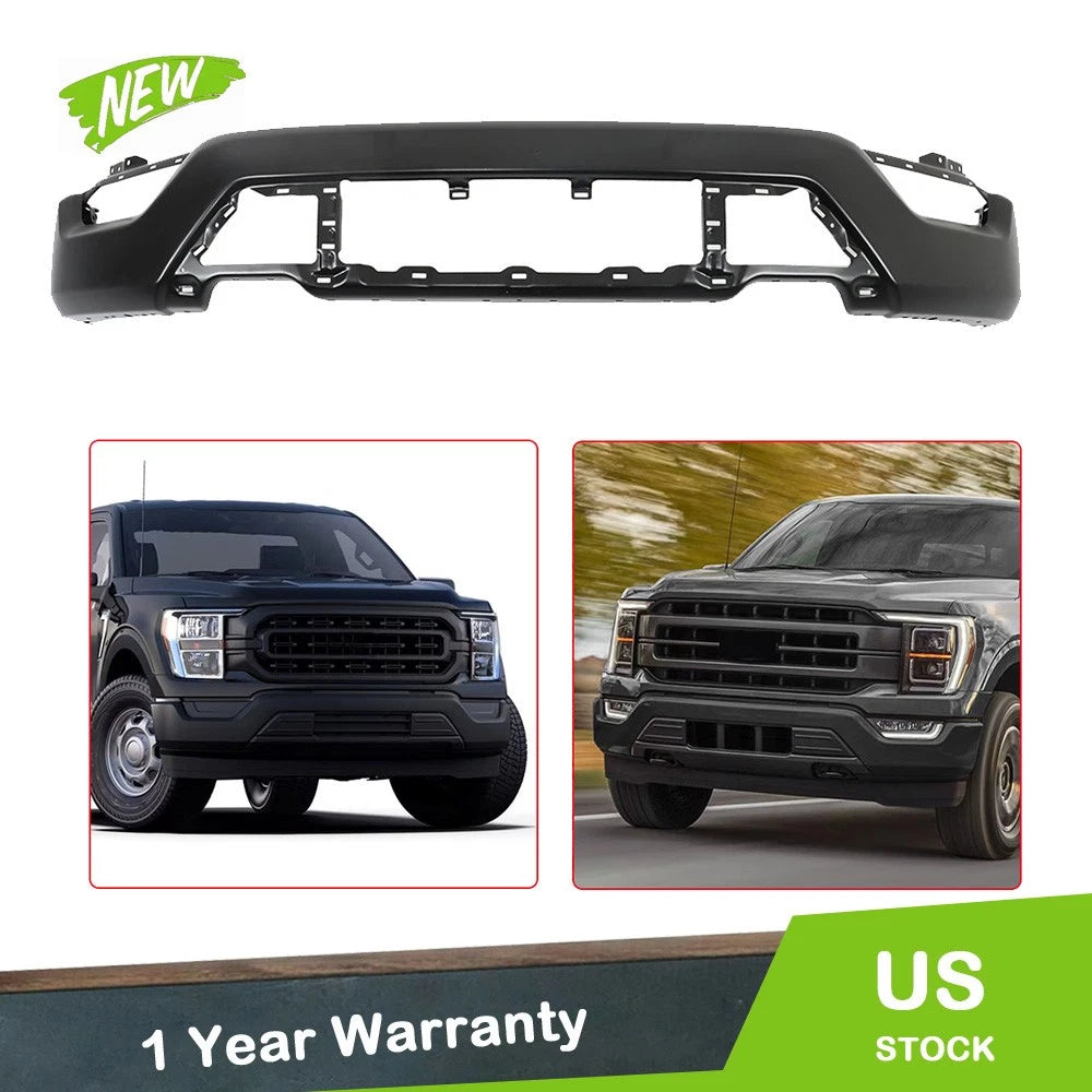 Front Bumper for Ford F150 (2021–2023) Black W/o Radar Holes