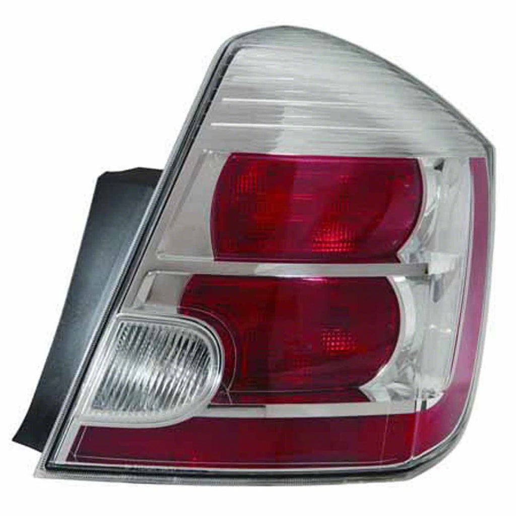 Replacement Driver Tail Light Assembly w/Dark Bezel for 2010-12 Nissan Sentra
