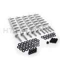 Set of 10 Spike Fairing Bolts for Yamaha YZF R6 (2003–2007) - Silver