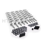 Set of 10 Spike Fairing Bolts for Yamaha YZF R6 (2003–2007) - Silver