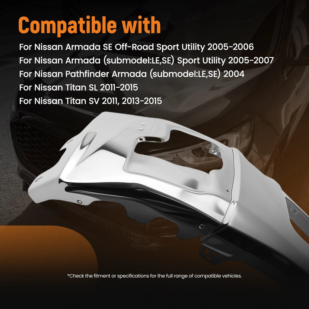 Chrome Front Bumper for Nissan Titan SL SV Armada (2011–2015) 62022ZR08A