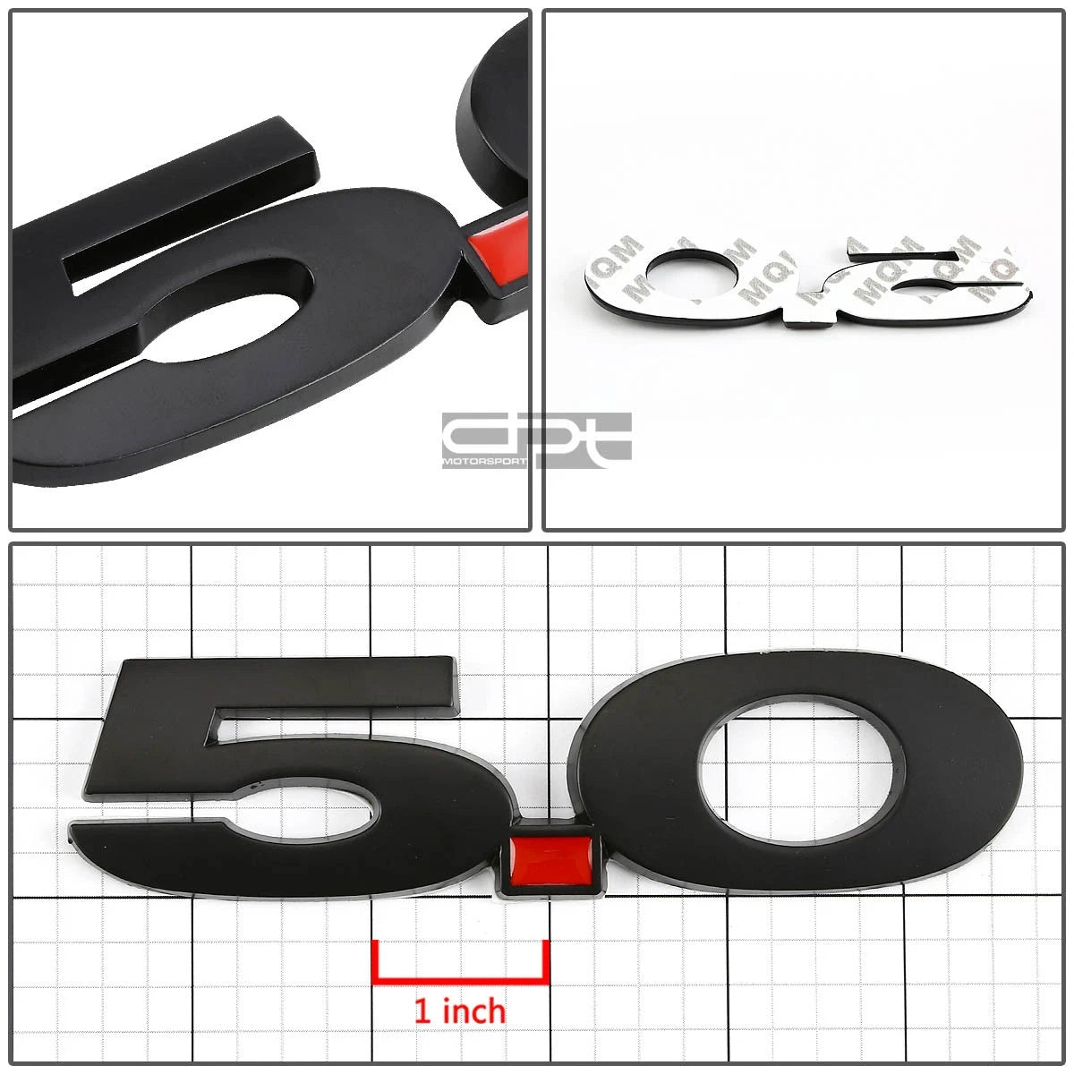 5.0L Fender Emblem Decal Badge for