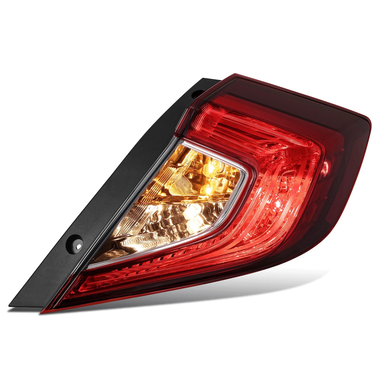 Chrome Red/Clear LED Taillight Assembly for Honda Civic Sedan (2016–2021)