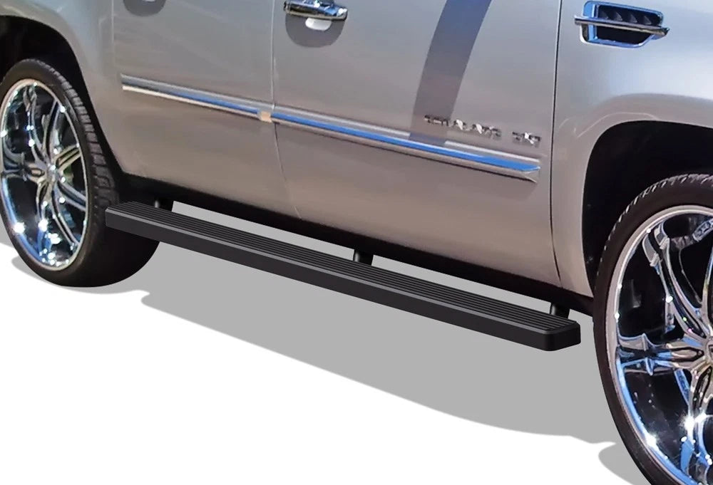 4" Matte Black Running Boards for Cadillac Escalade EXT (2002–2013)