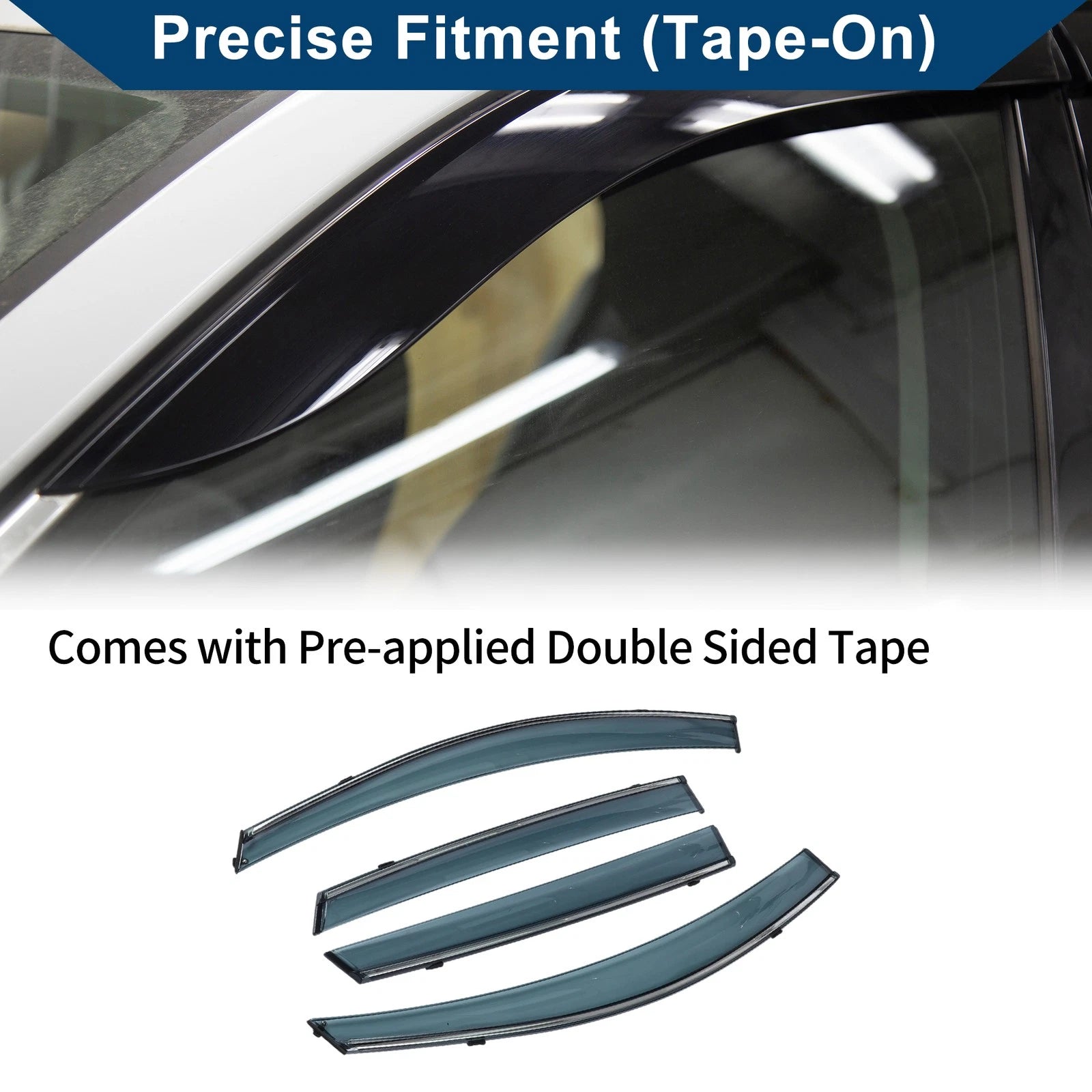 Set of 4 Window Deflectors for Hyundai Accent Hatchback (2012–2017)