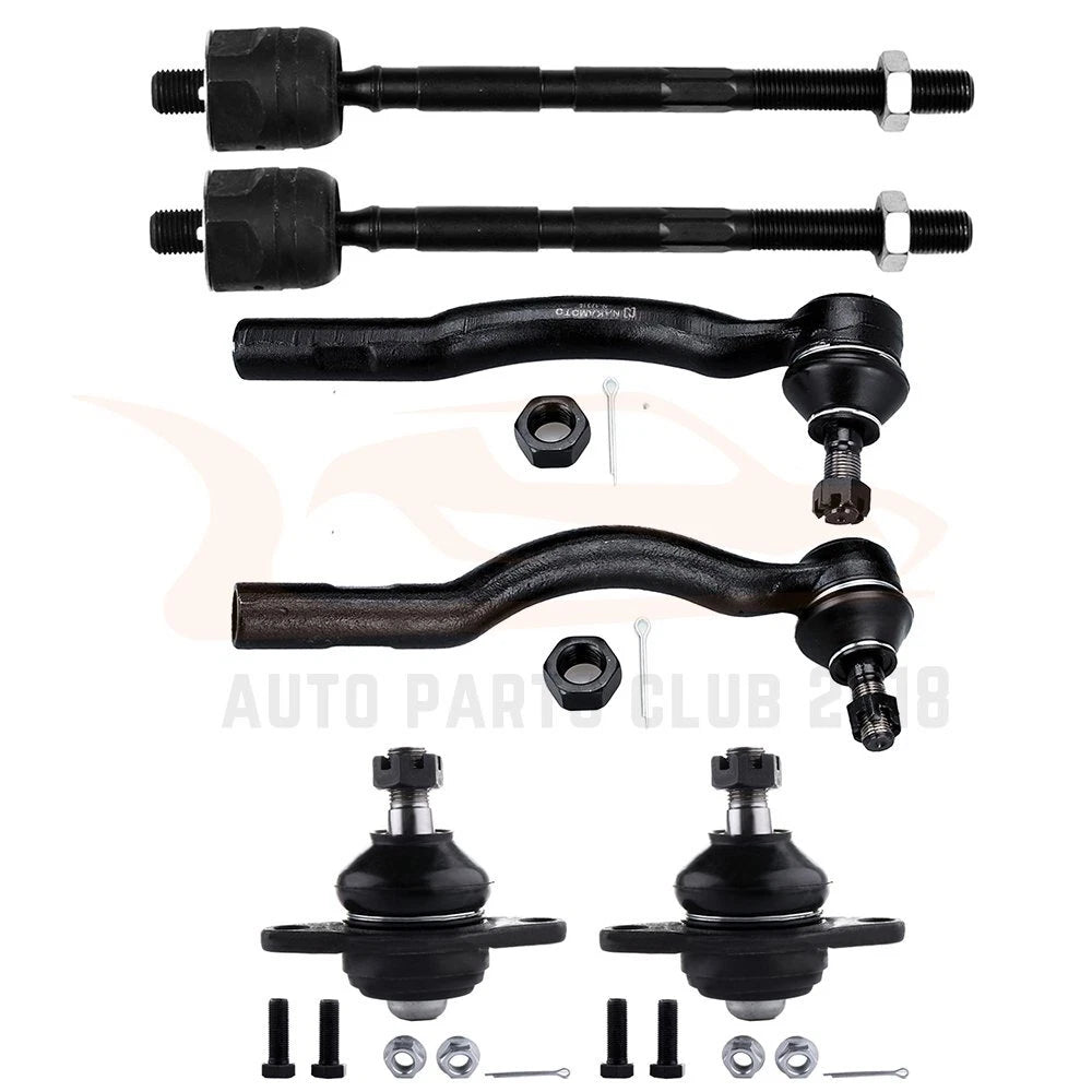 Set of 6 Front Inner Outer Tie Rods Lower Ball Joints for Toyota Previa (1991–1997)