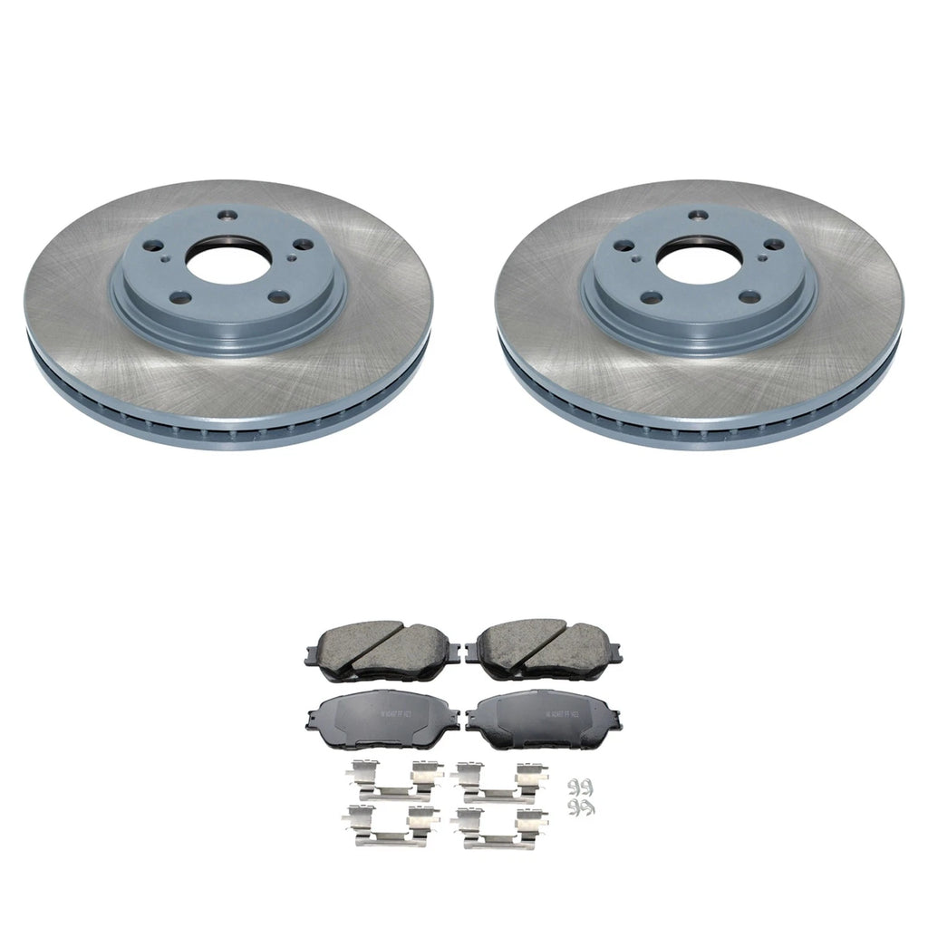 Front Rotors & Akebono ProACT Ceramic Brake Pads Kit for Lexus ES330 (2004–2006)