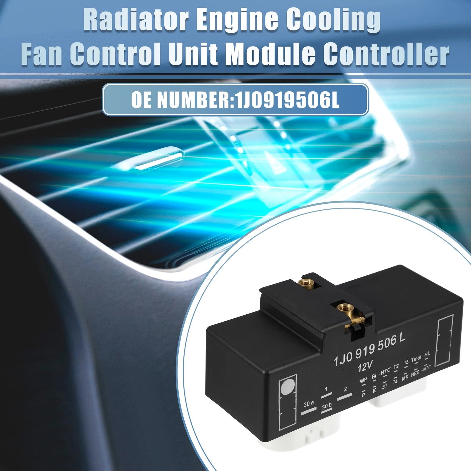 Radiator Fan Control Module for Volkswagen Golf (2008–2014) No. 1J0919506L