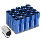 Set of 16 Open-End Aluminum Lug Nuts + 4 Lock Nuts + Adapter M12x1.5