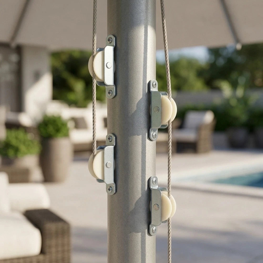 Set of 4 Pulley Brackets for Patio Umbrellas