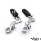 Black StreamLiner Style Foot Pegs for Harley Touring (2014–2023)